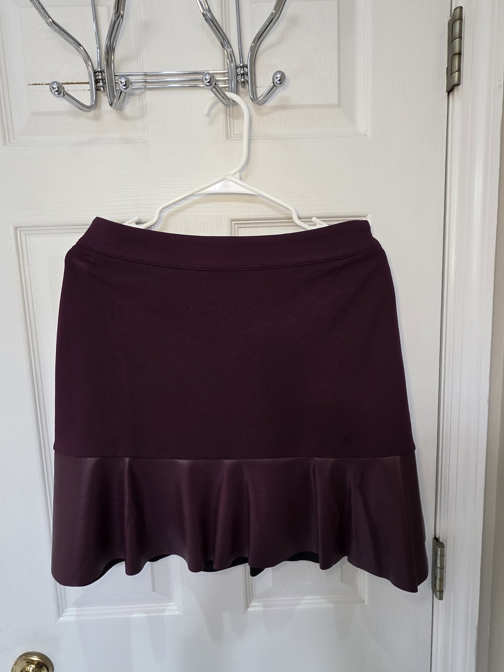 Michael Kors Plum Flounce Hem Skirt